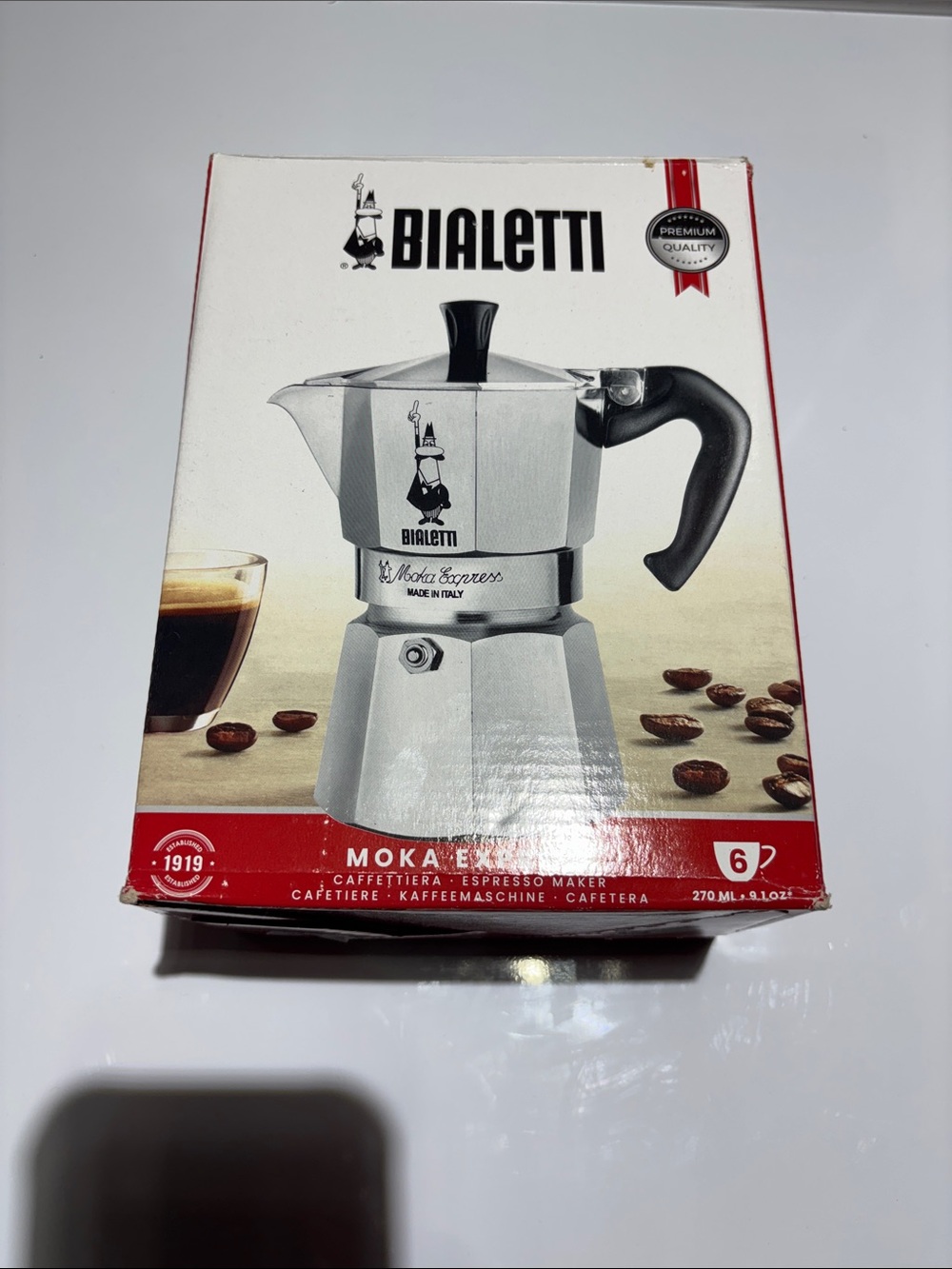 Bialetti Moka Express Stovetop Espresso Maker - Silver